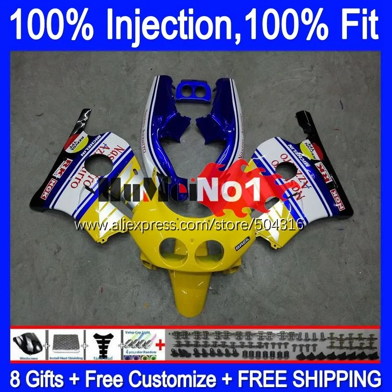 

Корпус инжектора для HONDA CBR 250 RR CBR250RR yellow blue MC19 88 89 134MC.51 CBR 250RR 250R CBR250 RR 1988 1989 обтекатель OEM Kit