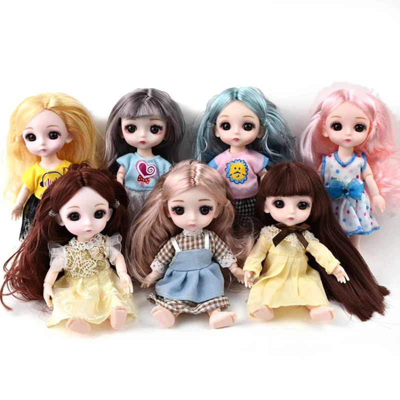 1 шт. Кукла 16 см шарнирные куклы 3D глаза Bjd пластиковая кукла для девочек игрушки