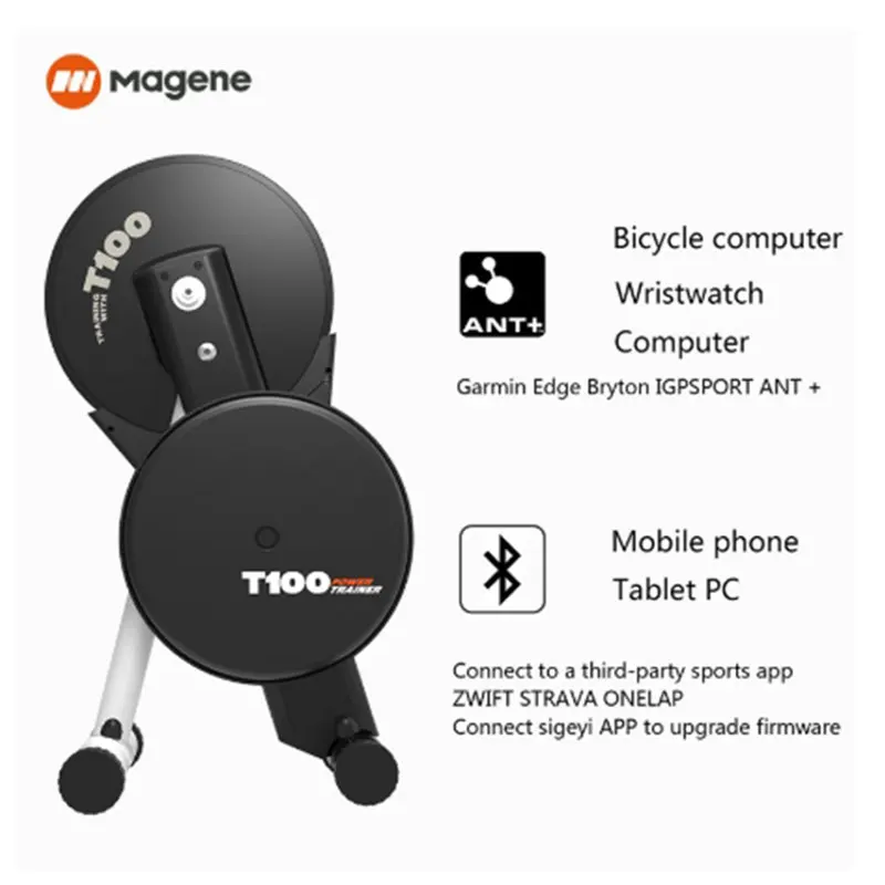 Велосипедный тренажер Magene T100 складная платформа с прямым приводом и поддержкой