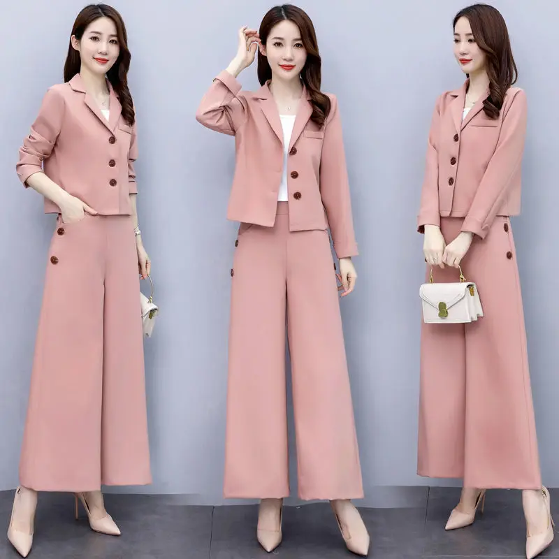 

4XL plus size women's clothing office lady 2 piece set autumn top and pants fashion suit ensemble femme survetement
