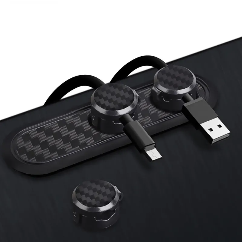 

Magnetic Cable Organizer Desktop Tidy Management Clips Cable Holder Silicone USB Cable Winder For Headphone Wire Accessories