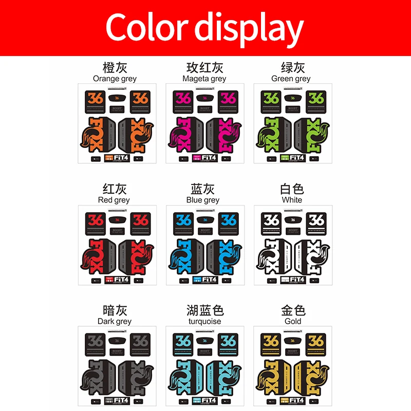 2020 лиса поплавок 36 представление вилка наклейка fox36 передняя для горного