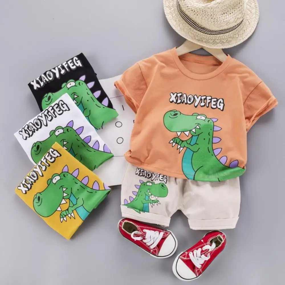 

Спортивный костюм для мальчиков, на возраст 1-4 лет, футболка с динозавром