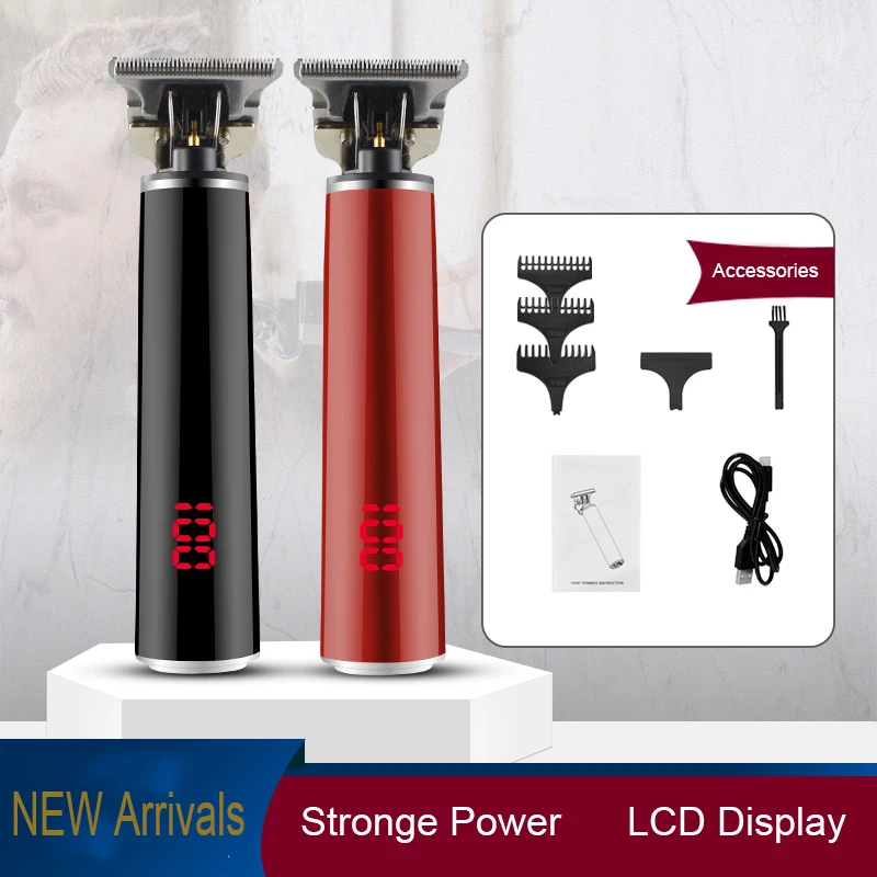 Профессиональная Т-образная машинка для стрижки ЖК-триммер электрический