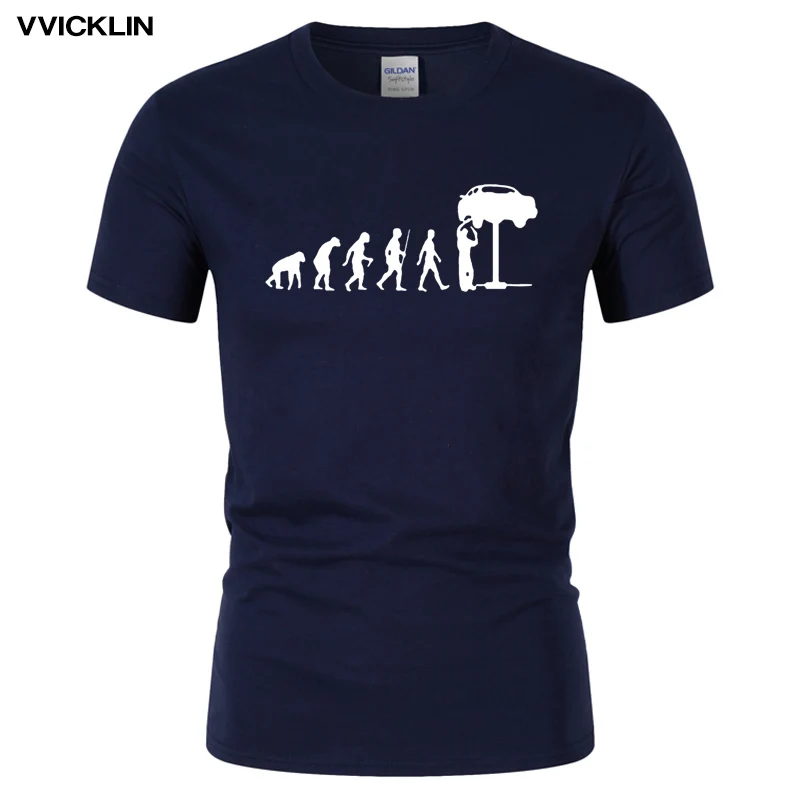 

Summer Style Evolution Auto Mechaniker Mechanic Car T-Shirt Cotton Short Sleeve Tops Funny Gift T Shirt For Men Plus Size