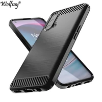 For OnePlus Nord Case Rubber Silicon Carbon Fiber Cover For OnePlus Nord Phone Case For OnePlus Nord Case 6 43