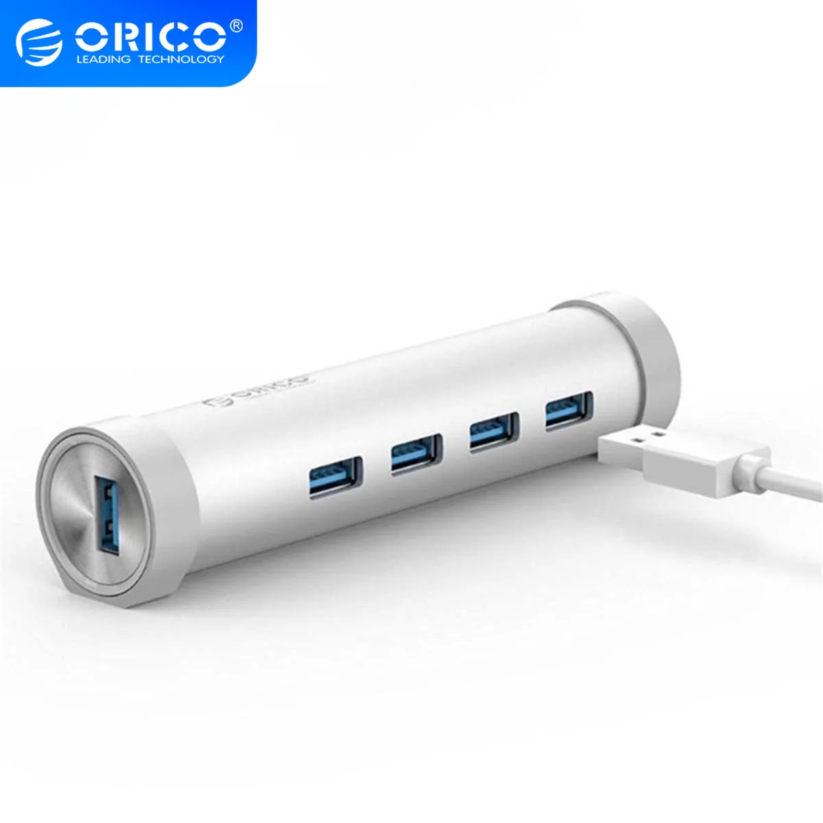 ORICO Alumium круглый 4 порта USB3.0 концентратор для ноутбука MAC идеально-серебристый