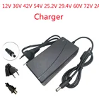 Зарядное устройство для литиевых аккумуляторов 18650, 12 В, 36 В, 42 в, 54 в, 25,2 в, 29,4 В, 60 в, 72 в, 2 А, зарядное устройство 100-240 В для 36 в электрических велосипедов, литий-ионных аккумуляторов