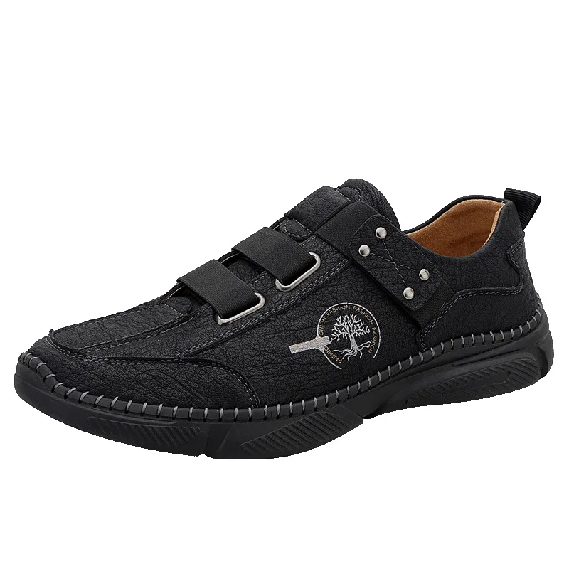 

Men's Shoes 2021 Summer New Sewing Men's Leather Shoes Fashion Casual Shoes Microfiber plus Size Men's Shoes plus Size