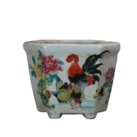 chinese old porcelain of flowerpots of fleshy plants