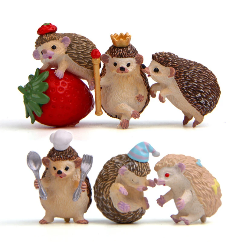 

Resin Animal Miniature Cute Hedgehog Micro Tiny Figurines For Garden Home Desk Ornaments Crafts Accessories Kids Toys Gifts