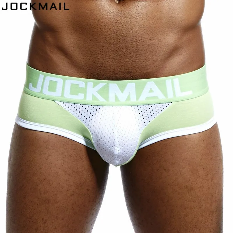 JOCKMAIL, фирменное Мужское нижнее белье, боксеры, трусы, сетчатые, дышащие, с мешочком для пениса, cueca, боксеры, calzoncillos hombre, трусы для сна