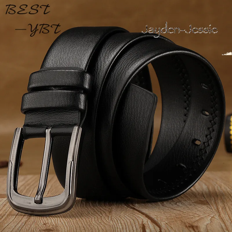 Новый кожаный мужской ремень повседневный с пряжкой модный Прямая продажа