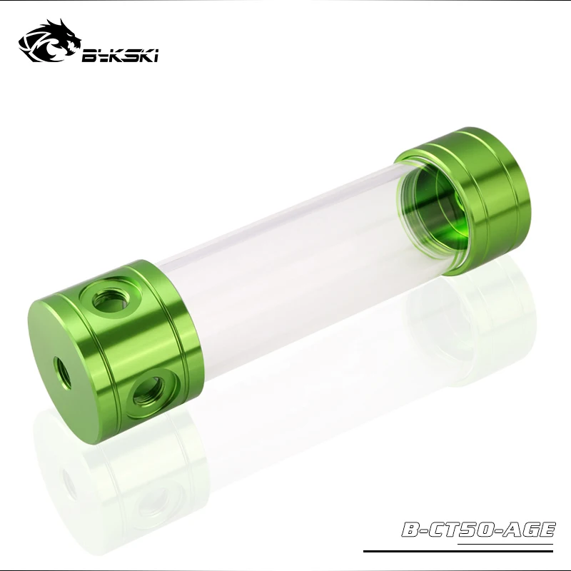 Bykski 50 мм Диаметр чехол цилиндрический резервуар для воды компьютер Сплит
