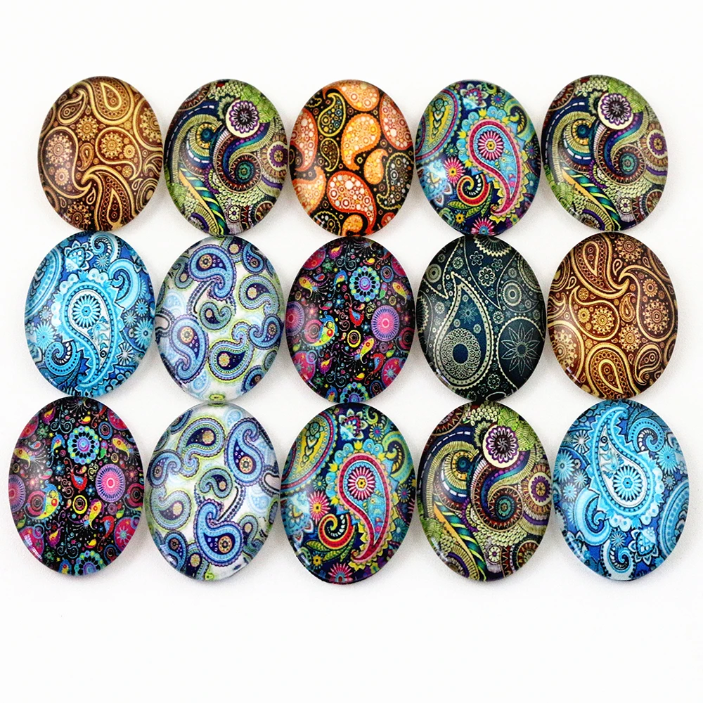

10pcs 18x25mm Mixed Handmade Photo Glass Cabochons (I6-31)