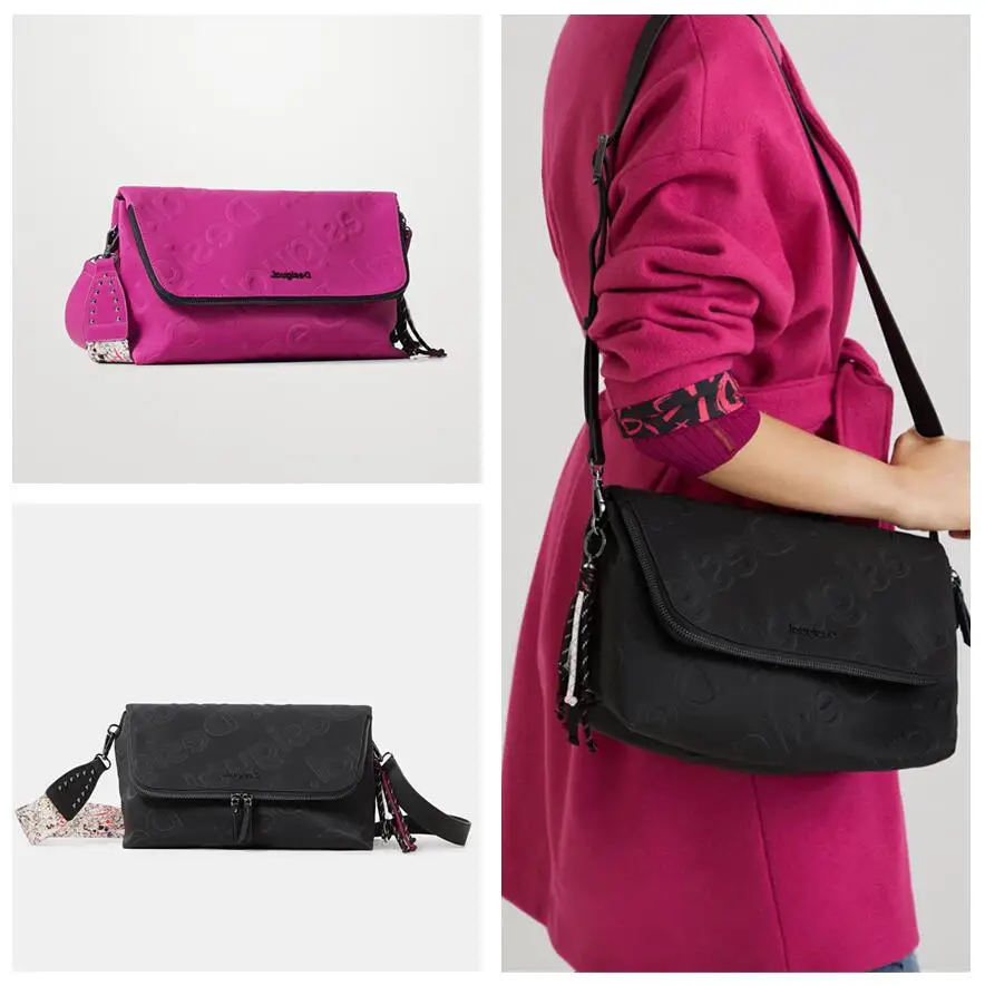 

2021 New Spain desigual women's bag shoulder bag ladies fashion portable messenger bag women's Inclined shoulder bag（02）