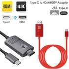 HD 4K 60 Гц USB 3,1 Type-C к HDMI-совместимым кабелям адаптер Plug And Play для ТВ монитора проектора телефона Аксессуары для телефона