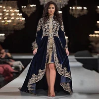 moroccan outfit kaftan evening dress long sleeves lace appliques caftan prom dress long 2020 muslim evening gowns
