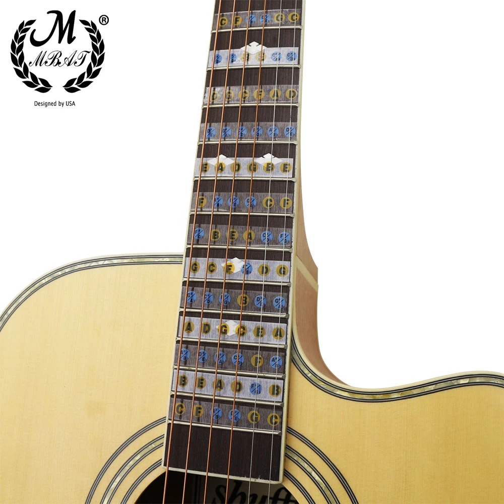 m mbat gitarre griffbrett notizen karte etiketten aufkleber griffbrett fret decals für 6 string akustische elektrische gitarre lernen free global