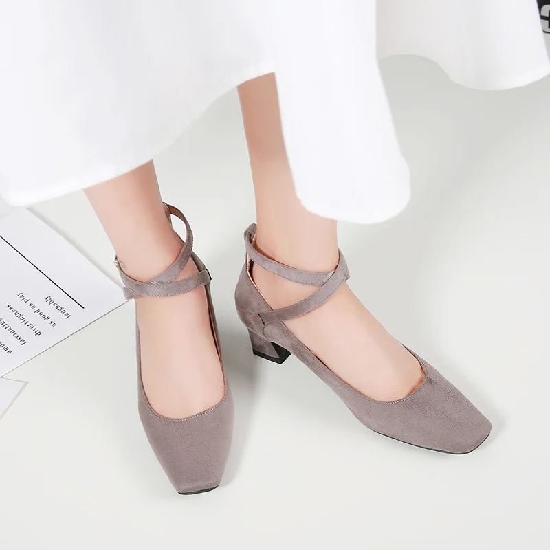 Женские вечерние туфли-лодочки на высоком каблуке в стиле ретро zapatos mujer на среднем каблуке с квадратным носком дизайнерская стильная обувь с пряжкой размера плюс 43, 42, 3 красного, розового цвета