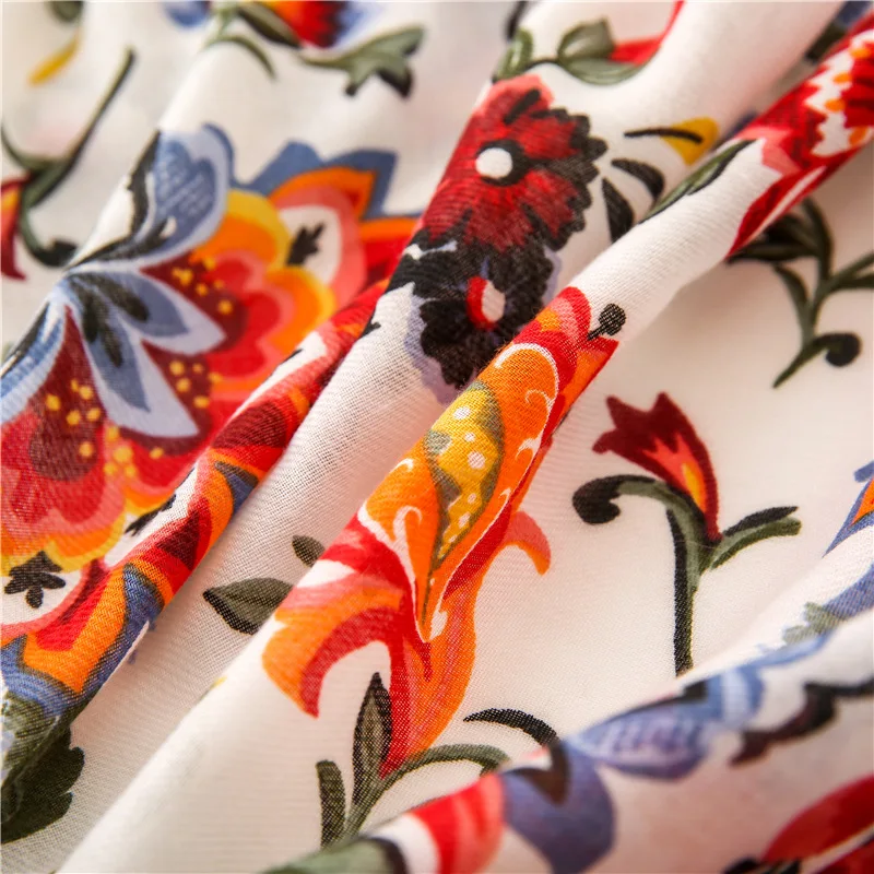 Новый цветочный принт элегантный женский Повседневный Длинный мягкий шарф