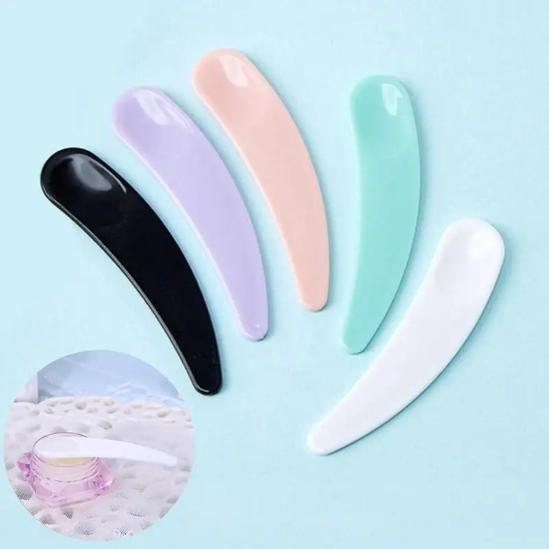 1 шт. Косметическая мини-шпатель одноразовые изогнутые совок ложка для косметики