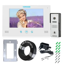 VANSOALL видеодомофон " TFT lcd проводной видео телефон двери Открытый ИК камера система Поддержка разблокировки с кабелем 30 м VANSOALL видеодомофон " TFT lcd проводной видео телефон двери Открытый ИК камера система Поддержка разблокировки с кабелем 30 м