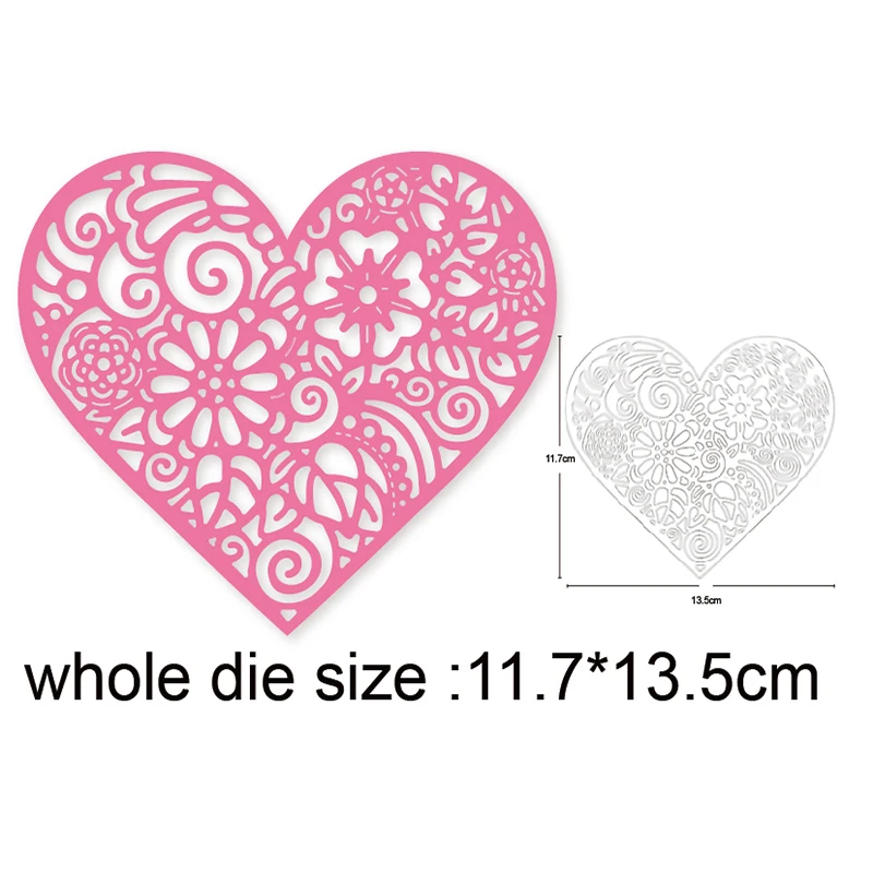 

Flower Heart Frame Metal Cutting Dies Scrapbooking Stencils dies DIY Album Card Decoration Embossing Die Cut Craft Dies 2020 NEW