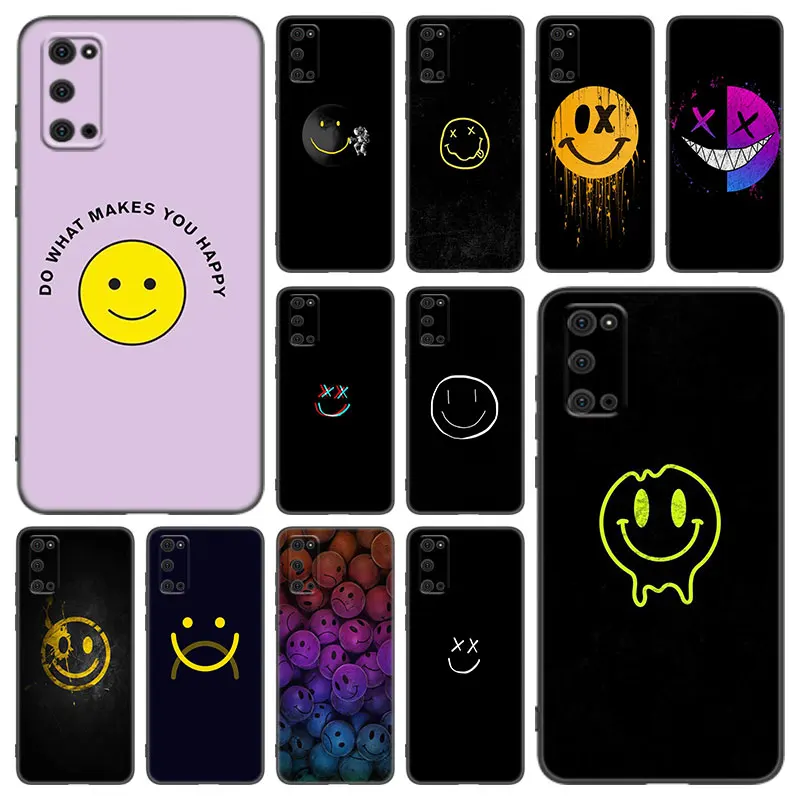 Чехол для телефона с грустным и счастливым лицом Samsung Galaxy S22 Pro S21 S20 Ultra FE S10 Lite S9 S8 Plus