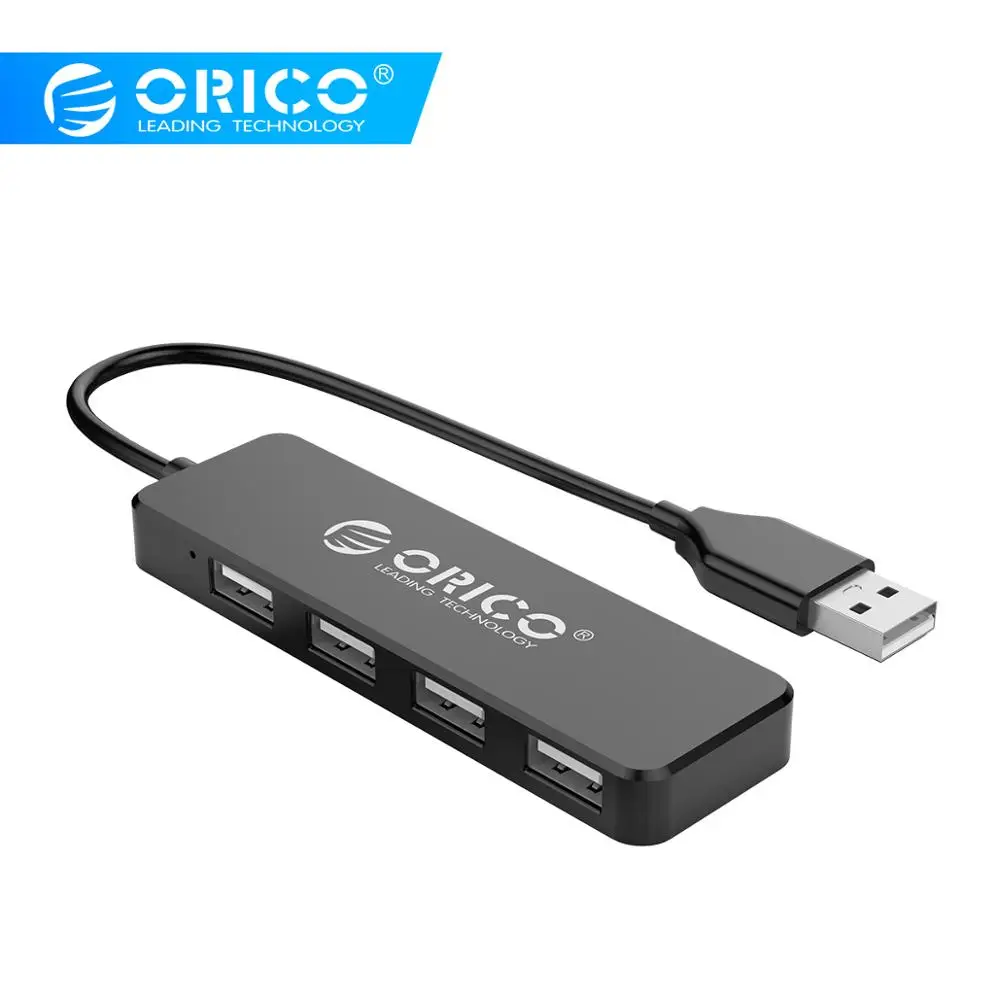 ORICO мини 4, 8 Порты и разъёмы USB 2,0 концентратор Высокоскоростной USB разветвитель для ПК Компьютерные аксессуары Mac/Windows OTG концентратор-черный/белый