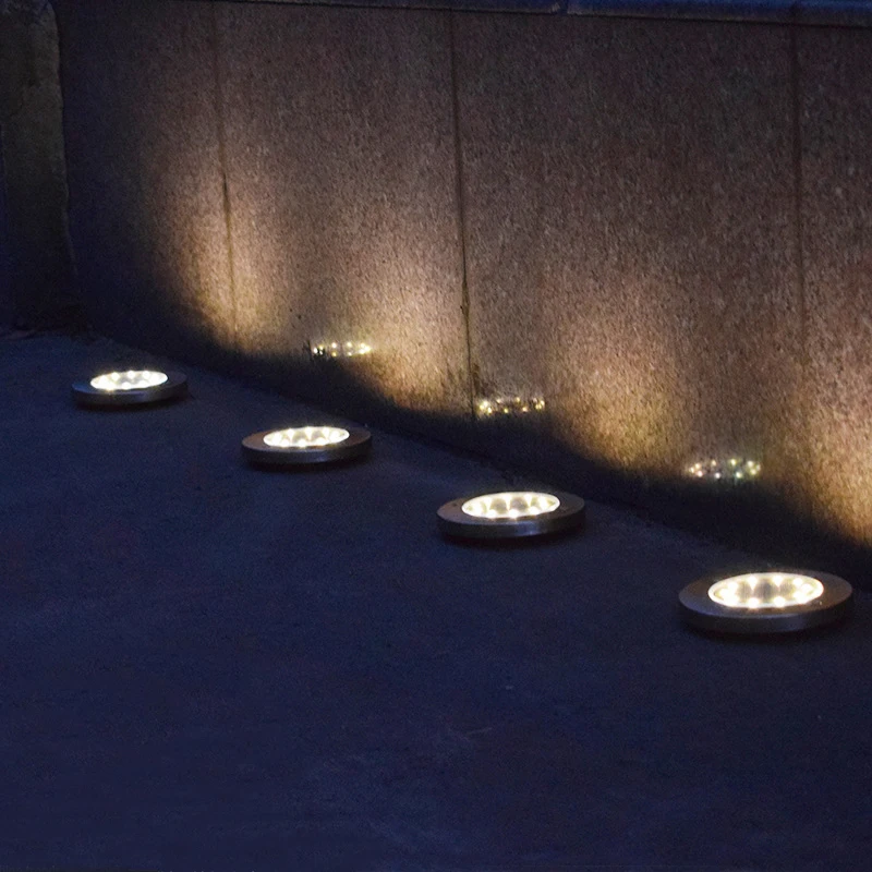 

4pcs Cold/Warm White 8 LED Solar Garden Light Solar Lawn Lights Outdoor Path Way Garden Decking Underground Lamps Deck light