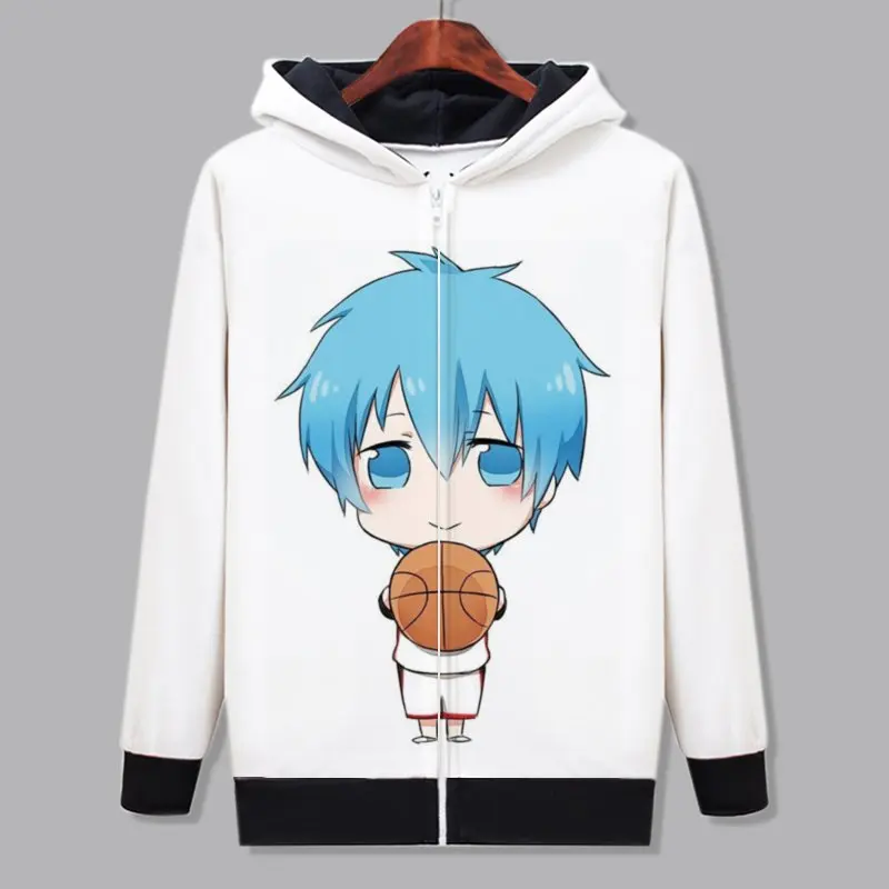 

Kuroko no Basuke Basket, флисовое пальто с принтом для косплея, мужская и женская зимняя плотная верхняя одежда, одежда на молнии Kuroko Tetsuya