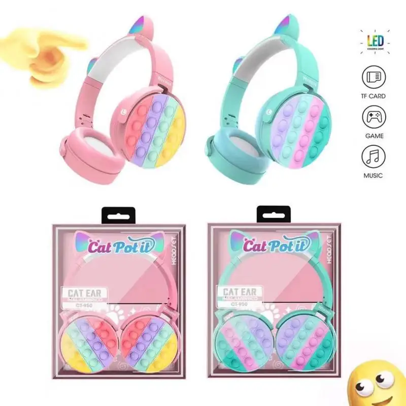 CT-950/AKZ-K29 Wireless Headphones Bluetooth Earphone 5.0 Over The Ear Foldable Headset Sport Headphone For XiaoMi Iphone Table |