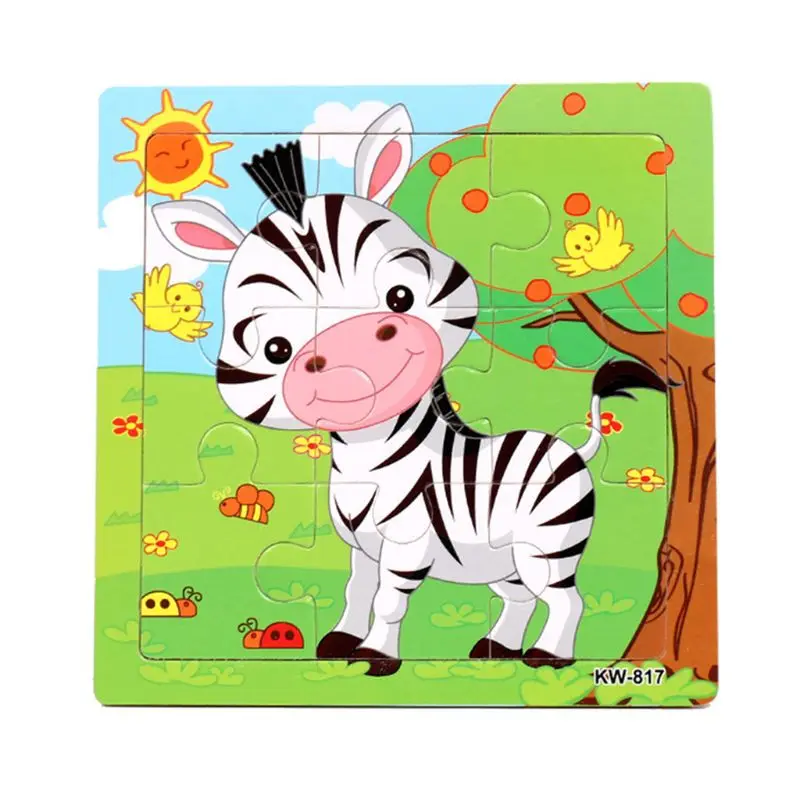 

Wooden Jigsaw Puzzles for Kids Ages 2-5 Toddler Educational Learning Toys G88E