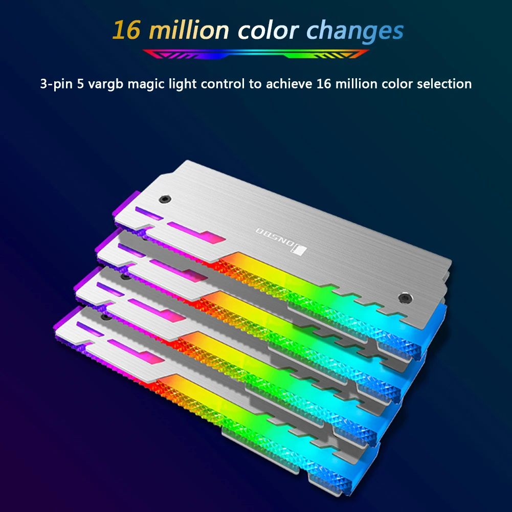 Охлаждающий радиатор JONSBO с светодиодсветодиодный подсветильник кой 5 В 3