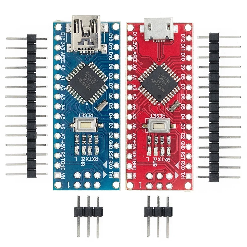 

Контроллер Nano V3.0 Nano V3, 10 шт., с usb-кабелем, совместимый с arduino nano CH340, USB драйвер синий/черный/красный ATMEGA328P/168P
