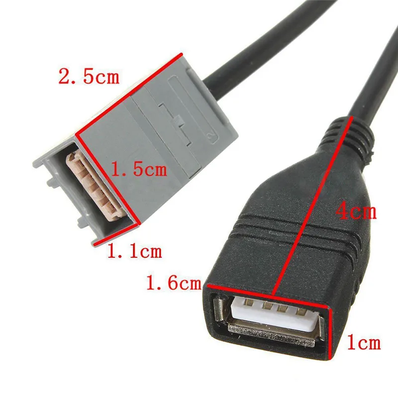Новый высококачественный кабель адаптер 63 см Aux USB 2 0 для Honda Civic Jazz Cr V Accord Stereo Mp3