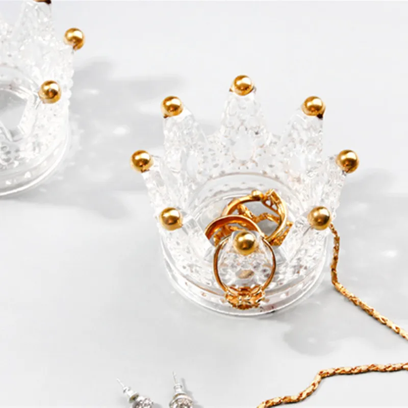 Многофункциональный стеклянный подсвечник JO LIFE с короной прозрачная пепельница