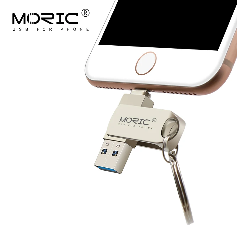 Металлический Мини USB флеш-накопитель 128 Гб OTG Pen Drive 32 64 16 Usb 3 0 флэш-диск для iPhone X/8