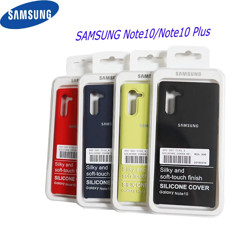 Чехол для Samsung Note 10 Plus оригинальная официальная силиконовая защитная задняя