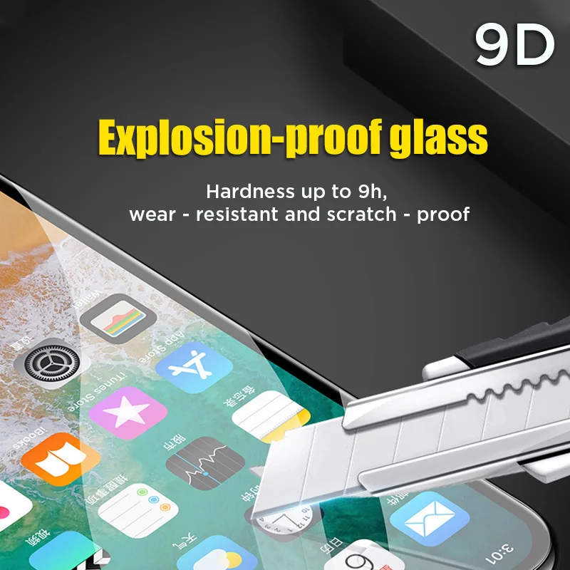 Пленка для объектива задней камеры iPhone SE 2020 9D полное покрытие закаленное стекло 6