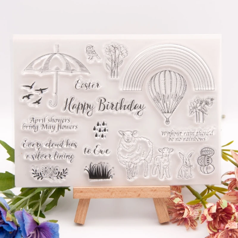 

Easter Bunny Butterfly Silicone Clear Stamp DIY Scrapbooking Embossing Transparent Photo Album Decor Paper Arts Crafts New 2021