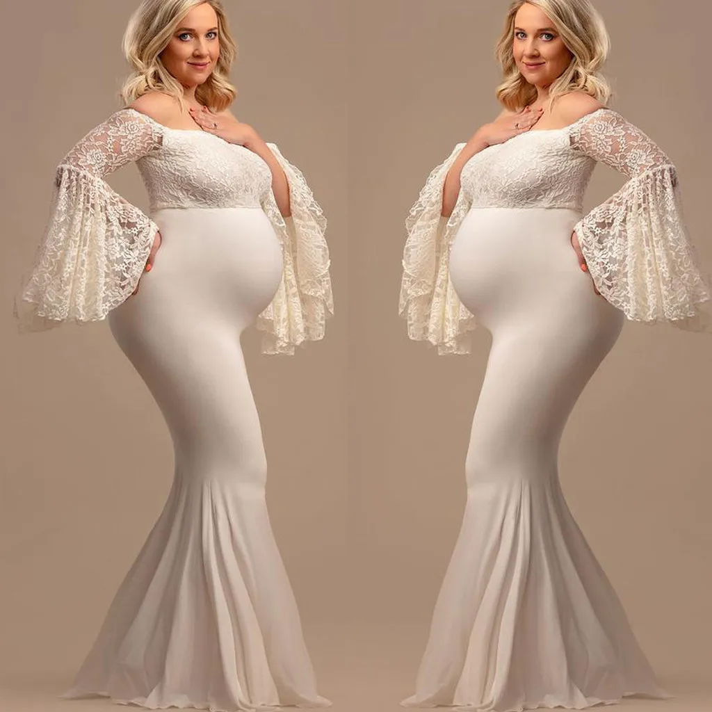 Кружевное платье для беременных материнство фото реквизит одежда с принтом