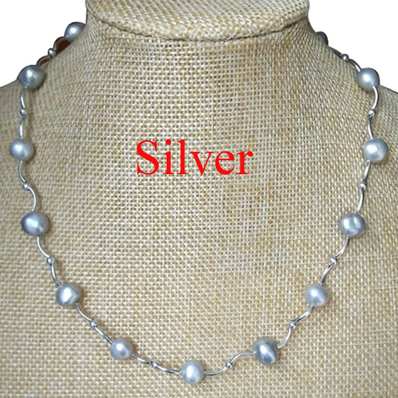 Ожерелье чокер из Жестяного жемчуга 17 дюймов 8 9 мм|chocker necklace|baroque pearlnecklace necklace |