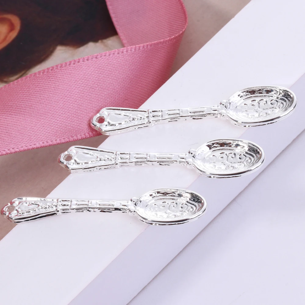 Браслет ложка и подвеска в виде ожерелья DIY фурнитура из цинкового сплава