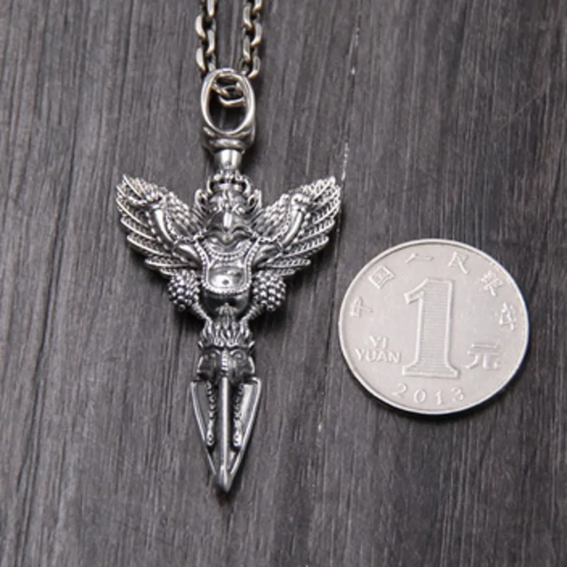 S925 серебряные ювелирные изделия Ретро Винтаж Крылья птица личность свитер цепь