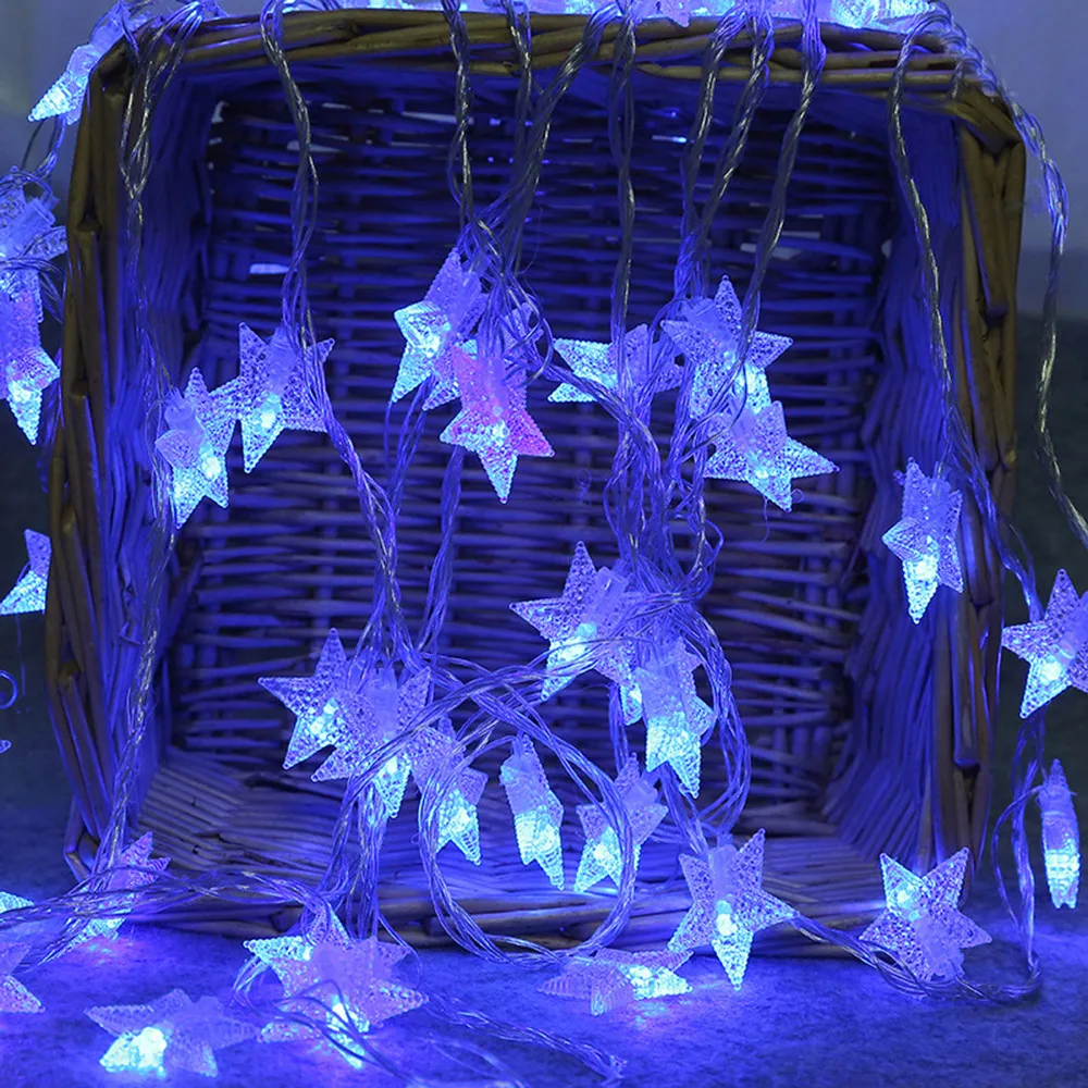 2M 10LED String Lamp Outdoor indoor Decor flashing room decoration Crystal Clear Star Fairy Wedding Party Light #25 | Лампы и