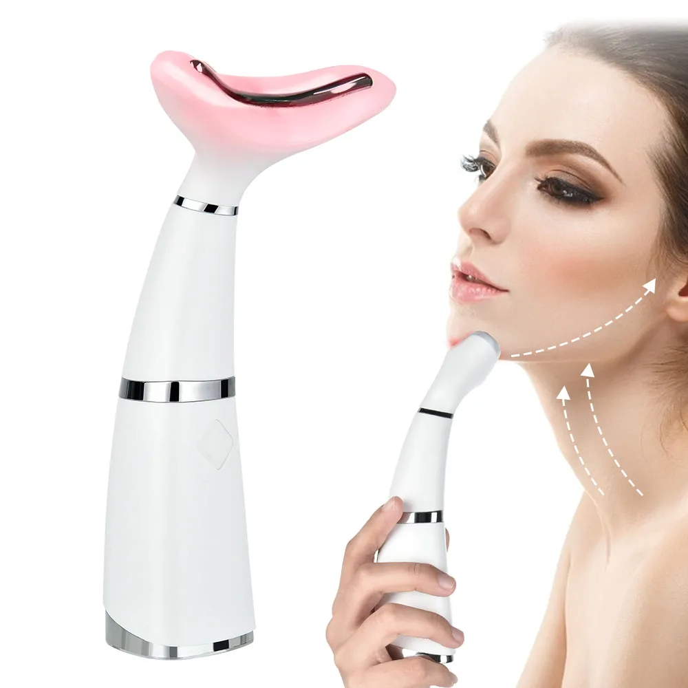 

Photon Therapy Neck and Face Lifting Tool IPL Vibration Skin Tighten Reduce Double Chin Anti-Wrinkle Remove Device