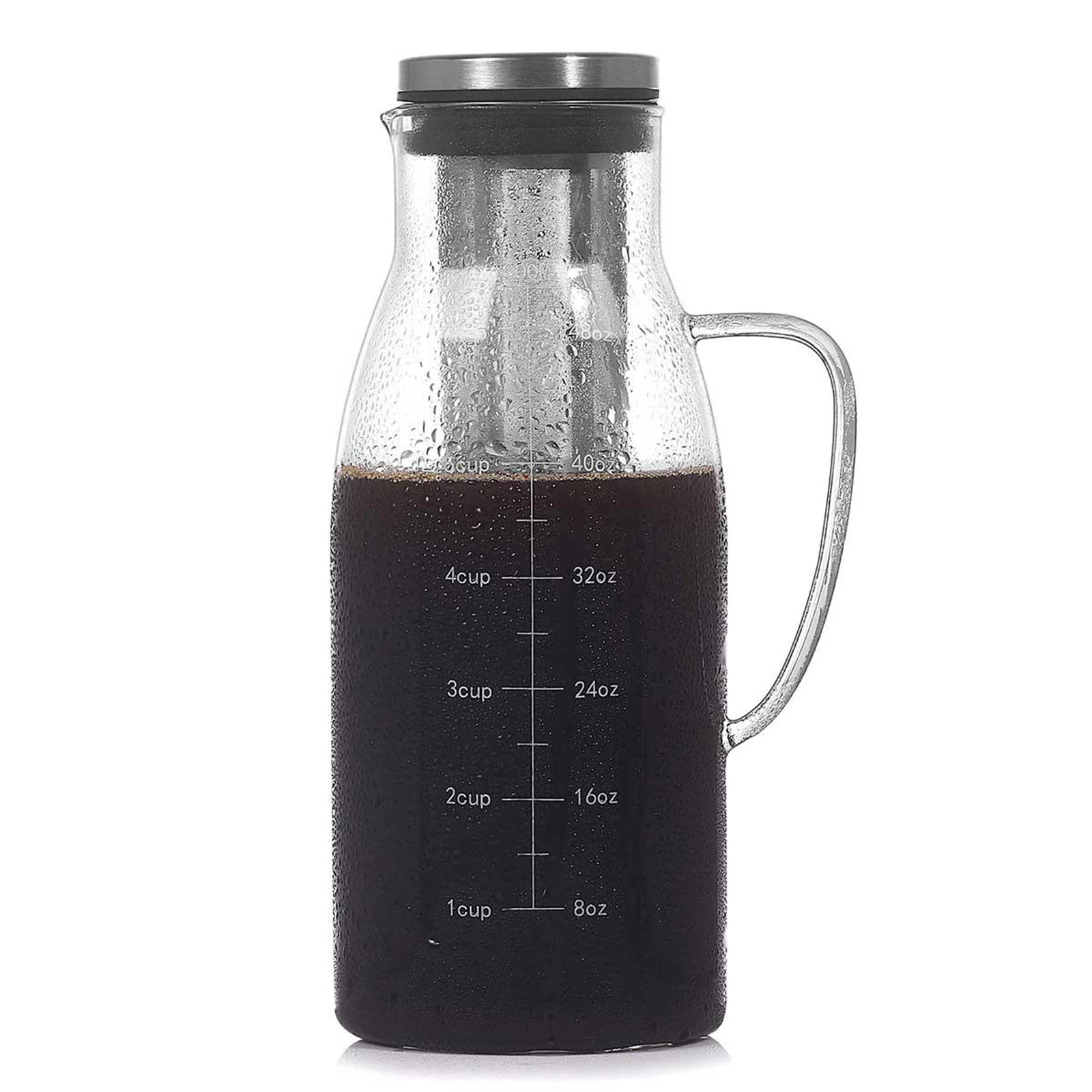 1.5L Нержавеющая сталь Стекло чайник Кофе заварник горшок Портативный эспрессо