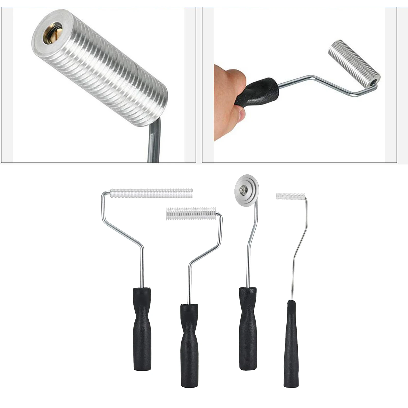 

Набор стекловолоконных роликовых инструментов, набор из 4 роликов из стекловолокна и смолы для ламинирования, для ванны, душа, ванной, для ре...